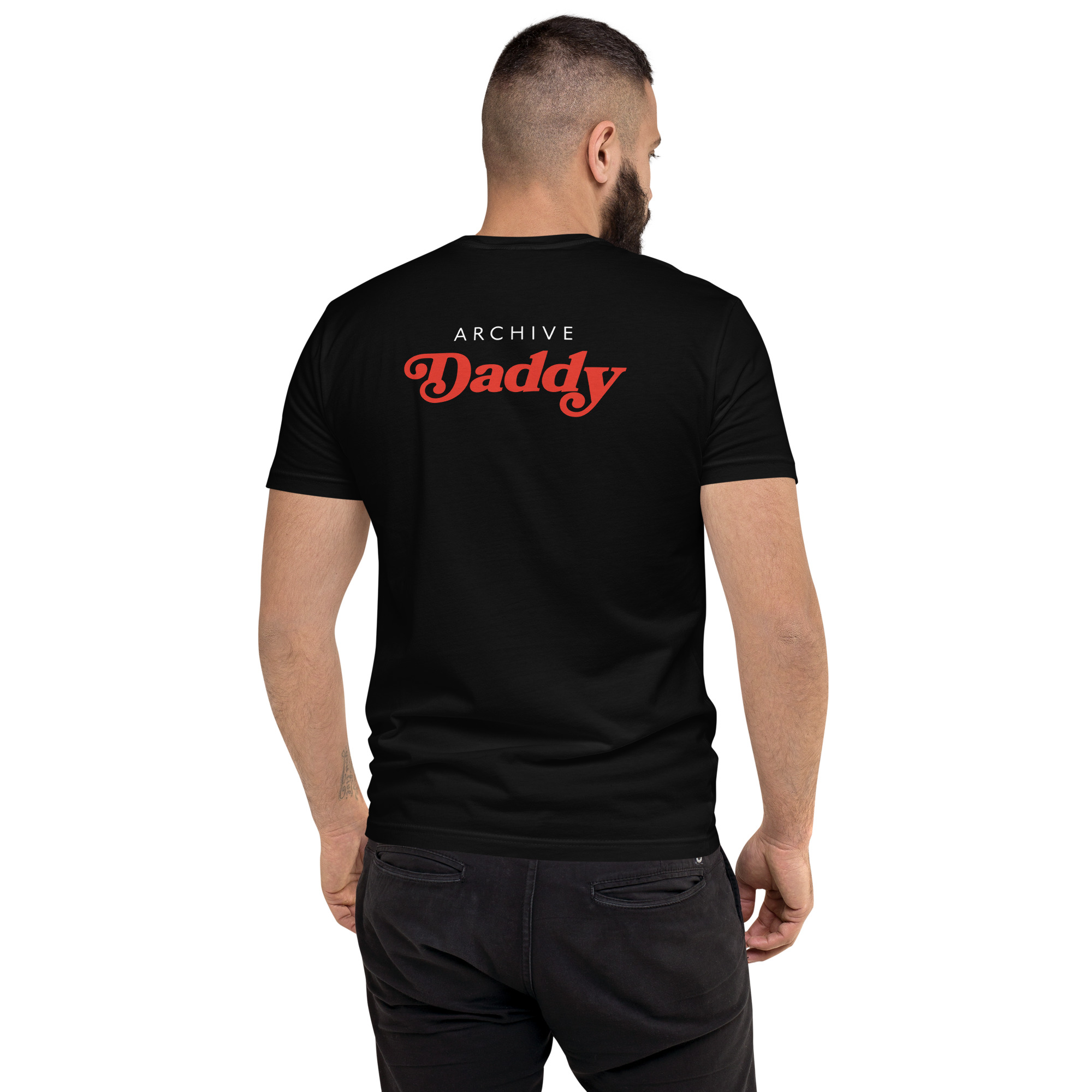 ARCHIVE DADDY LOGO FRONT/BACK MEN'S FITTED T-SHIRT - Image 2