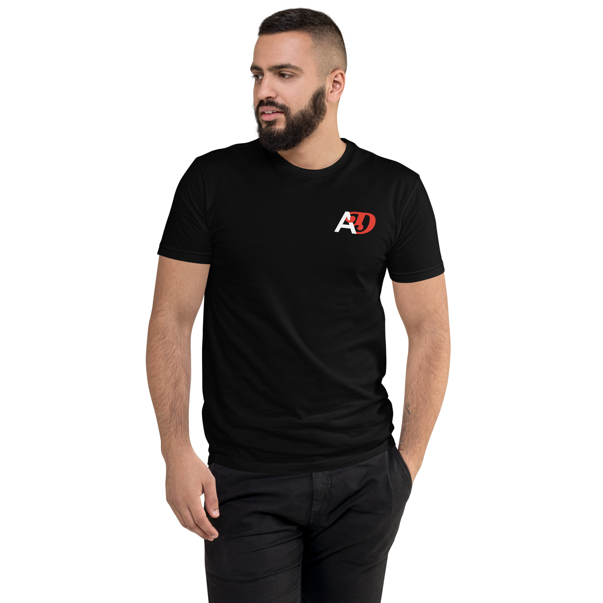 ARCHIVE DADDY LOGO FRONT/BACK MEN'S FITTED T-SHIRT