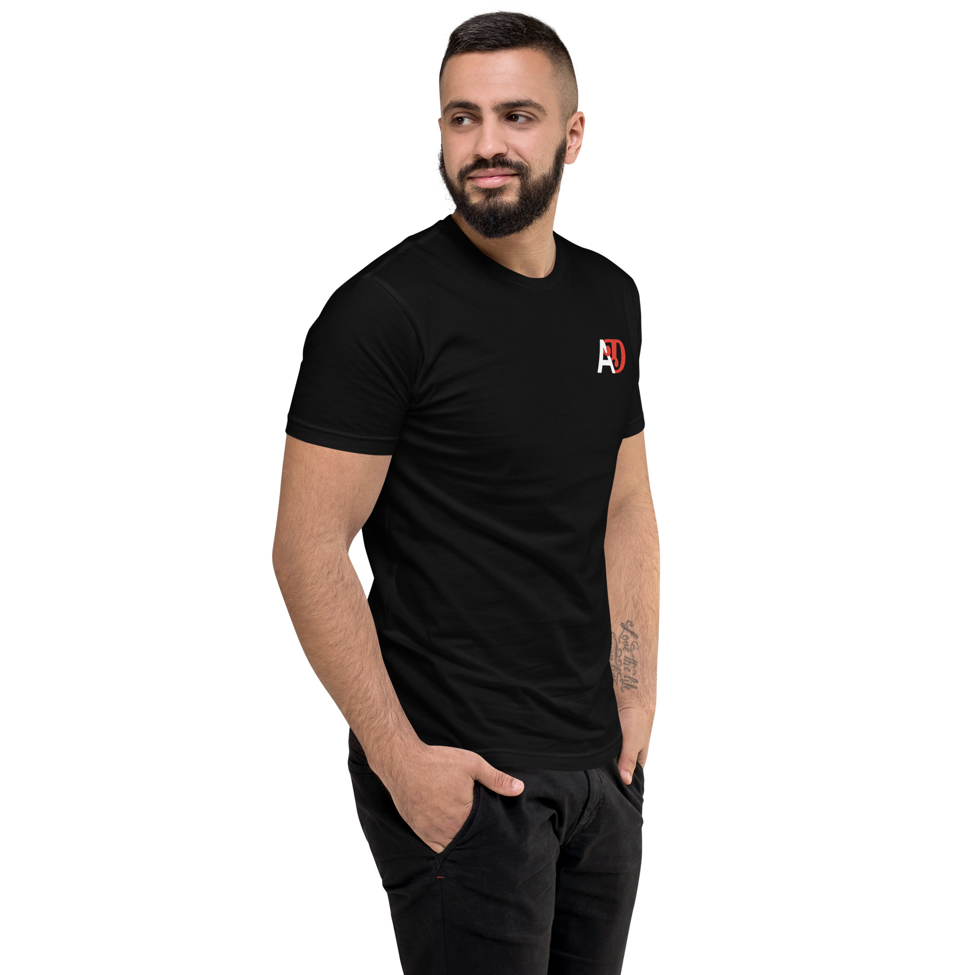 ARCHIVE DADDY LOGO FRONT/BACK MEN'S FITTED T-SHIRT - Image 6
